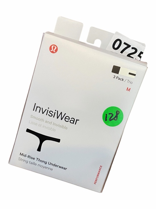 lululemon athletica Other - NWT Lululemon InvisiWear Mid-Rise Thong Size: Medium BLACK/WHITE